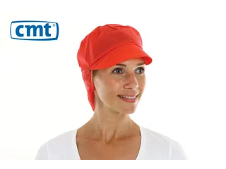 PPnw pet met klep en haaropvang rood 'snood cap' 1000 Stuks - 2