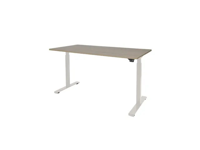 Dextro Basic Zit-sta Bureau Elektrisch 180x90 Robson Eiken 25mm Wit