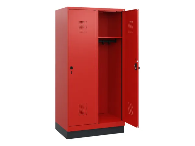 schoollocker,HxBxD 1630x800x500mm,2vak,vak B 400mm,draaigrendel,sokkel