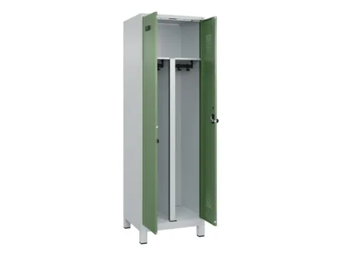 PBM-locker,HxBxD 1950x600x500mm,2vak,vak B 300mm,draaigrendel