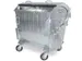 Vuilcontainers,1100l,romp verzinkt,HxBxD 1450x1360x1060mm,4wielen