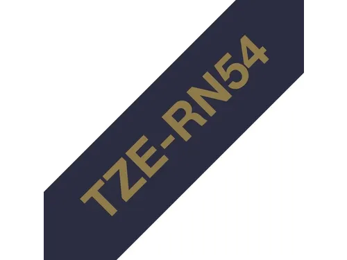 Labeltape Brother P-touch TZe-RN54 24mm goud op marineblauw
