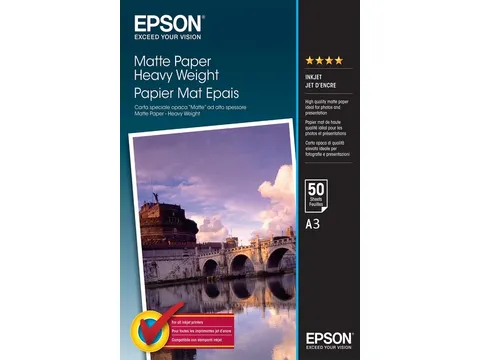 Inkjetpapier Epson S041261 A3 mat 1440DPI 50 vel