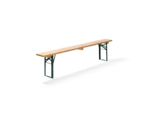 bank,HxBxD 480x2200x250mm,zitting berkenhout natuur,frame donkergroen - 1