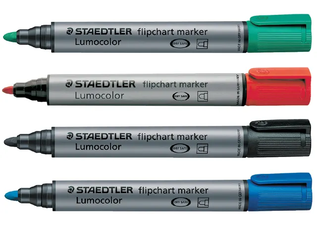 Viltstift Staedtler 356 voor flipover rond 2mm 4 stuks assorti