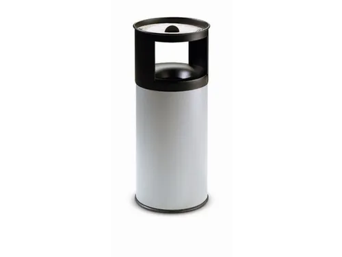 combi-asbak,HxØ 800x310mm,afvalbak inhoud 40l,romp staal grijs,blusko