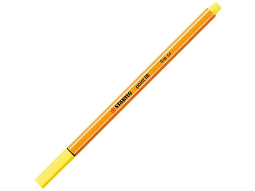 Fineliner STABILO point 88/24 fijn citroengeel