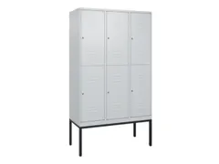 dubbeldekse locker,HxBxD 2120x1200x500mm,3x2vak.,vak B 400mm,cil.-slot