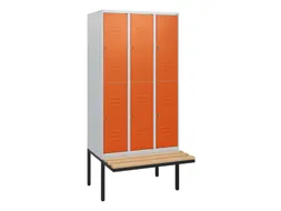 Dubbeldekse dekenkist,HxBxD 1950x900x815mm,3x2vak.,vak B 300mm