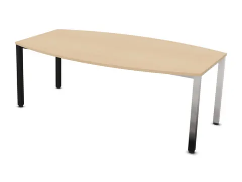 vergadertafel,HxBxD 740x2000x1200mm,vatvormig,NE-esdoorn