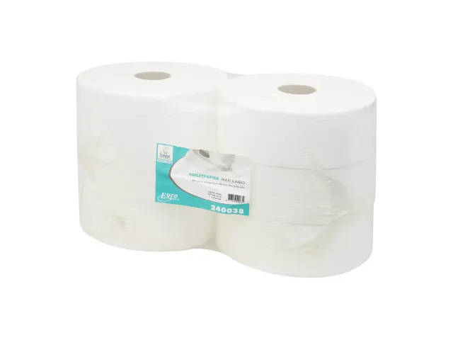 Toiletpapier 240038 Euro maxi jumbo Cellulose 2-laags 6 Rol
