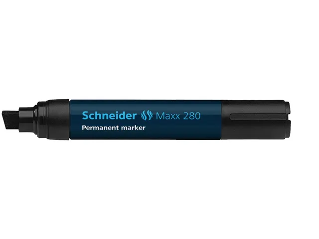 Marqueur Schneider Maxx 280 permanent noir, pointe biseautée