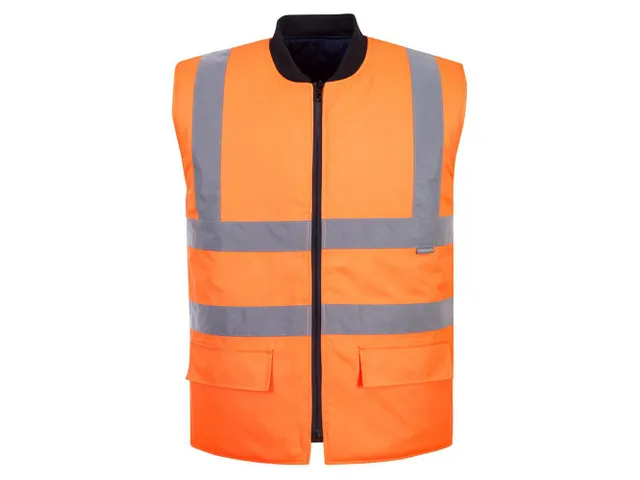 Portwest S469 hi-vis bodywarmer, fluo oranje, maat S, per stuk