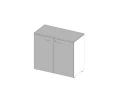 Armoire De Bureau 1Xsol En Bois 2Haut. Classeur Corps Blanc