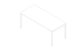 bureau HxBxD 730x1800x800mm blad wit 4-voeten wit