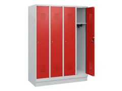 schoollocker,HxBxD 1630x1200x500mm,4vak,vak B 300mm,cil.-slot,sokkel