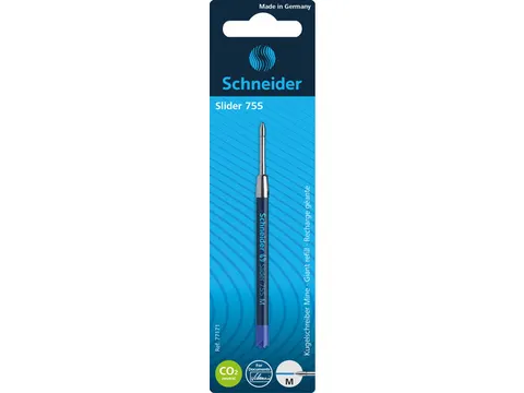 Balpenvulling Schneider Slider 755 M blauw blister