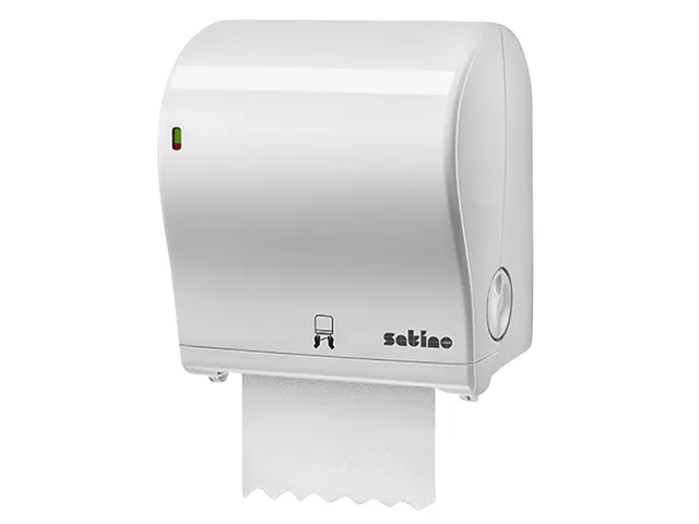 Handdoekroldispenser Satino AutoCut PT1 midi wit 331520