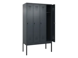 locker,HxBxD 2120x1200x500mm,4vak,vak B 300mm,draaigrendel - 1