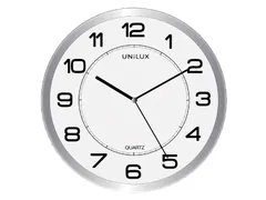 Wandklok Unilux Magnet Ø30,5cm lichtgrijs/wit cijfers