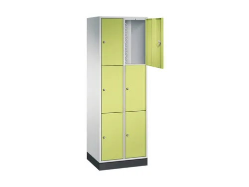 lockerkast,RAL 7035/RDS1108060,HxBxD 1950x620x500mm,2x3vakken
