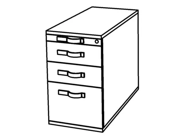caisson de bureau,HxlxP 720-760x428x800mm,1 TP,poignée bande