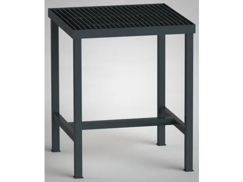 lastafel,HxBxD 850x700x700mm,blad roest,blad RAL7016,4voeten van staal