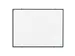 Whiteboard 100x200cm wit emaille Softline 8mm zwart profiel