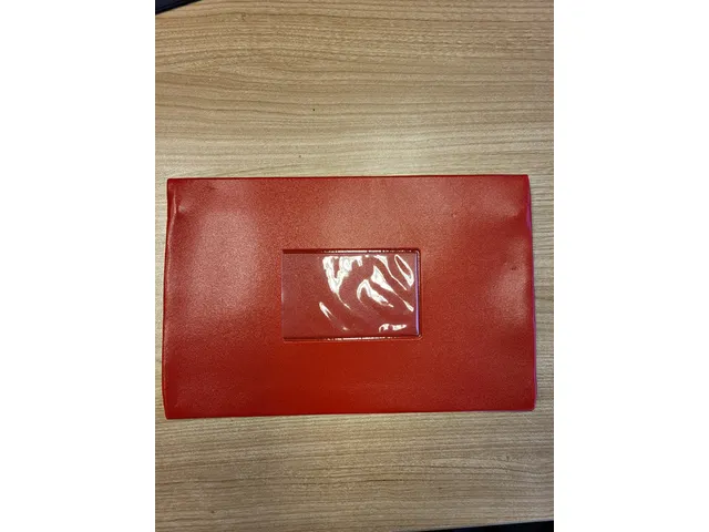 Schooletui 15x26cm met rits skai helder rood