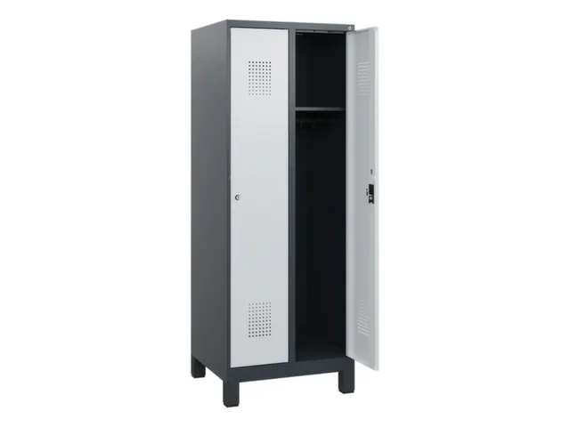 schoollocker,HxBxD 1630x600x500mm,2vak,vak B 300mm,cil.-slot,voeten