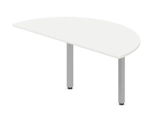 aanbouwtafel,i.h.v.,HxBxD 720-840x1600x800mm,halfrond,Bl-wit