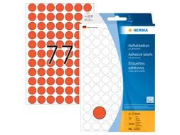 HERMA 2232 Multipurpose etiketten Rond 13mm Rood 2464 stuks