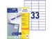 Etiket Avery Zweckform 3421 70x25.4mm wit 3300stuks