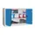 Ruime Vouwdeurkast 1000x1500x400mm 2legborden Ral7035 Front Ral5012