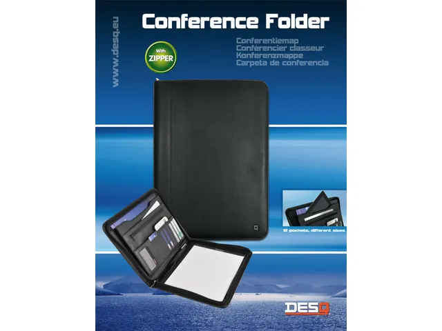 A4 Conferentiemap Kunstleer Met Ritssluiting