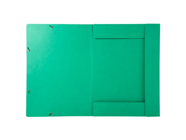 Elastomap met 3 kleppen glanskarton 600gm² - A3-Groen