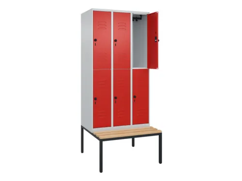 Dubbeldekse dekenkist,HxBxD 2120x900x815mm,3x2vak.,vak B 300mm