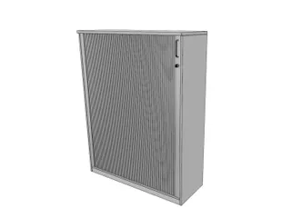 jaloeziedeurkast,HxBxD 1545x1200x445mm,3xhouten vloer,MP-lichtgrijs - 5