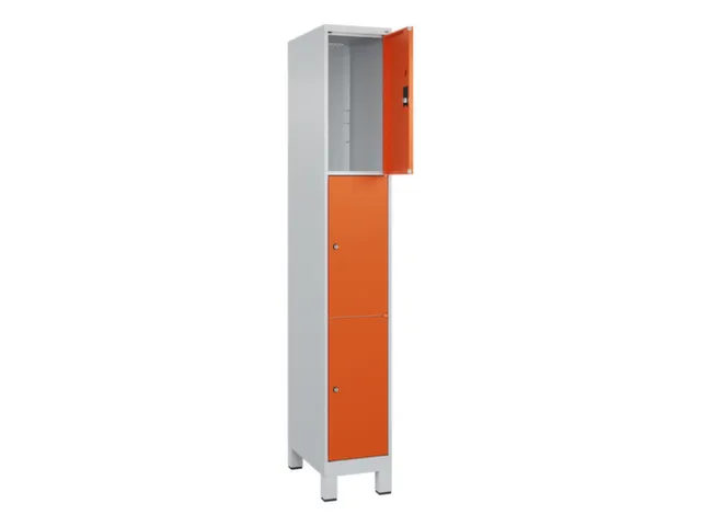 lockerkast,HxBxD 1950x300x500mm,1x3vakken,vak B 300mm,cil.-slot,voeten