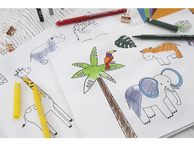 Viltstift Eberhard Faber Animal assorti etui à 12st.