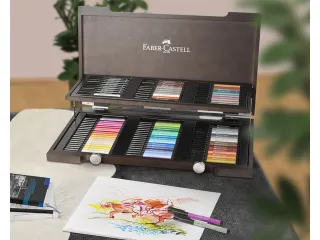 Tekenstift Fc Pitt Artist Pen Houten Koffer 90 delig - 9