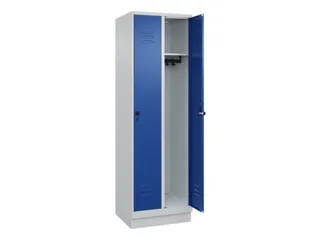 locker,HxBxD 1950x600x500mm,2vak,vak B 300mm,draaigrendel,sokkel - 2