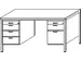 table de bureau,finition plateau ,piètement RAL7035