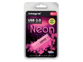 USB stick 3.0 Integral Neon USB-A 64GB roze - 3