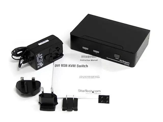 2-poort DVI USB KVM-switch met Audio en USB 2.0-hub