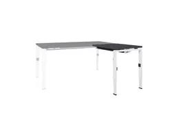 Bureau Linesto N4 aanbouwtafel 80x60cm houtprint schaduw 25mm wit