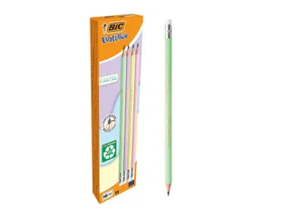 Potlood Bic Evolution HB met gom pastel assorti - 3