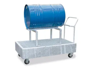 Opvangbak 1x 200l Opvangvo 220 l Staal 525x 800x 860mm Verrijdbaar - 1