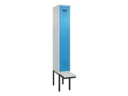locker met bank,HxBxD 2120x300x815mm,1vak,vak B 300mm,cilinderslot