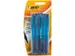 Balpen Bic soft feel clic Grip blauw medium blister à 15 stuks